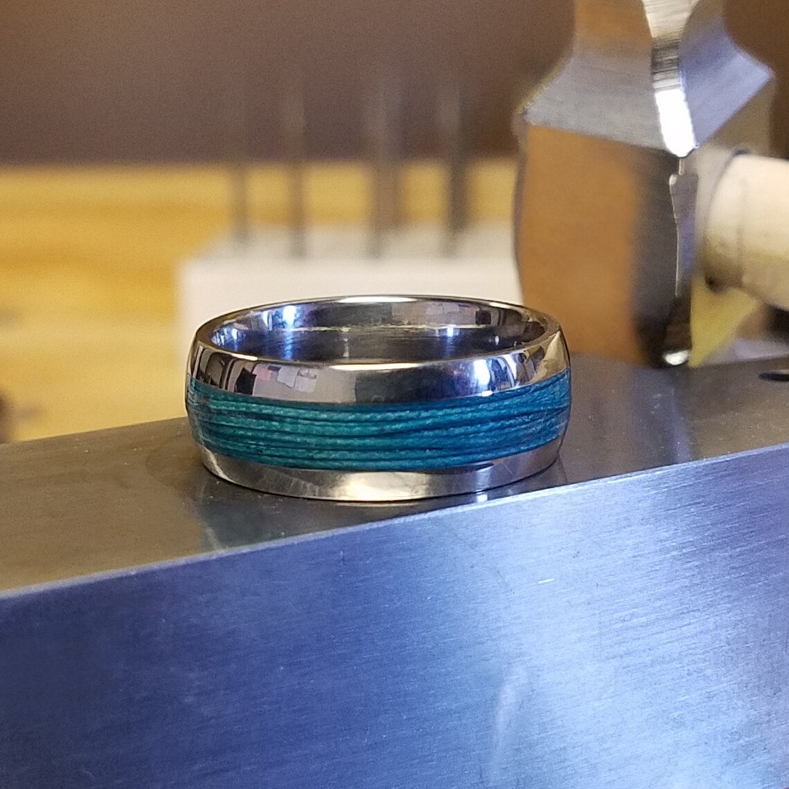 Titanium Fishing Line Ring Custom Made Bands Fly Fishing USA Etsy