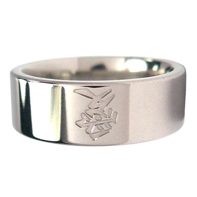 New Kanji Titanium Ring Love Jewelry, Bands: 7F-P-KLove image 3