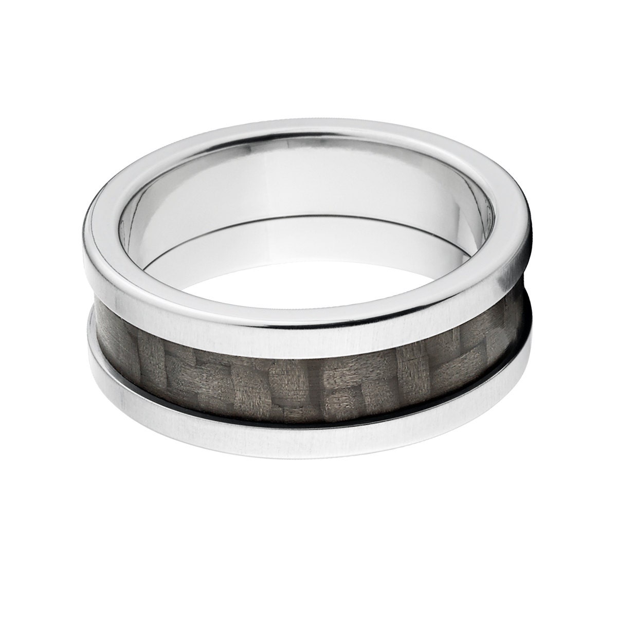 Carbon Fiber Inlay Ring 8mm Wide w/Cross Brush Finish: CF-8MM | Etsy