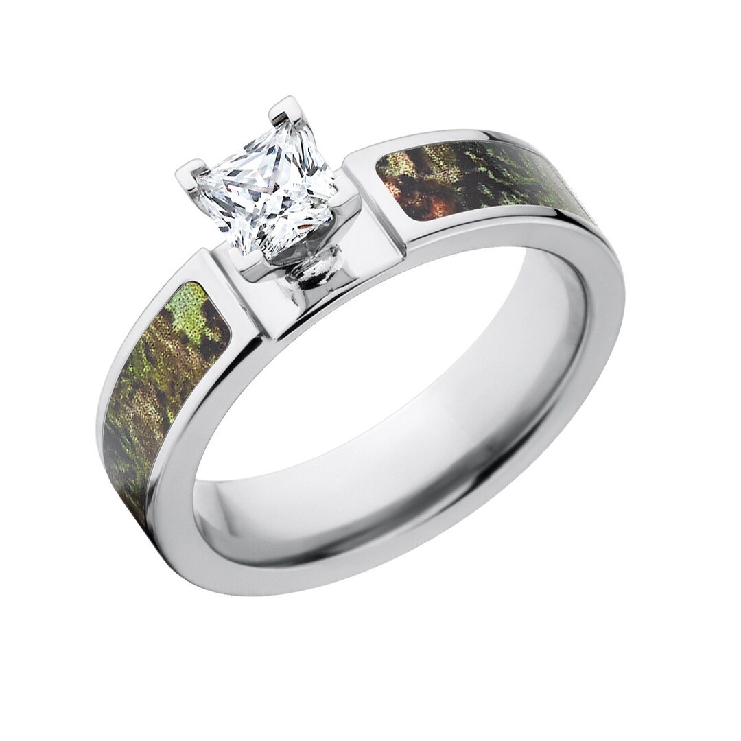 Camo Rings Camo Rings, Mossy Oak Obsession Engagement Ring W/ 1 CTW 14k Prong Set ...