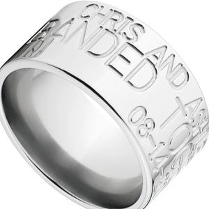 12mm Wide Customizable Titanium Duck Band Unique Wedding Bands, Personalized Wedding Rings