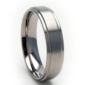 New 5mm Wide Comfort Fit Titanium Ring - 5RC-BC