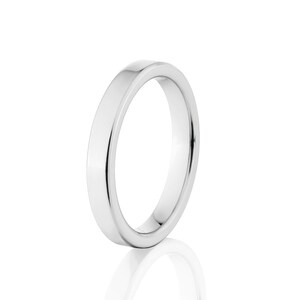 Cobalt Wedding Bands, Comfort Fit Cobalt Rings for Men: COB-3F-P