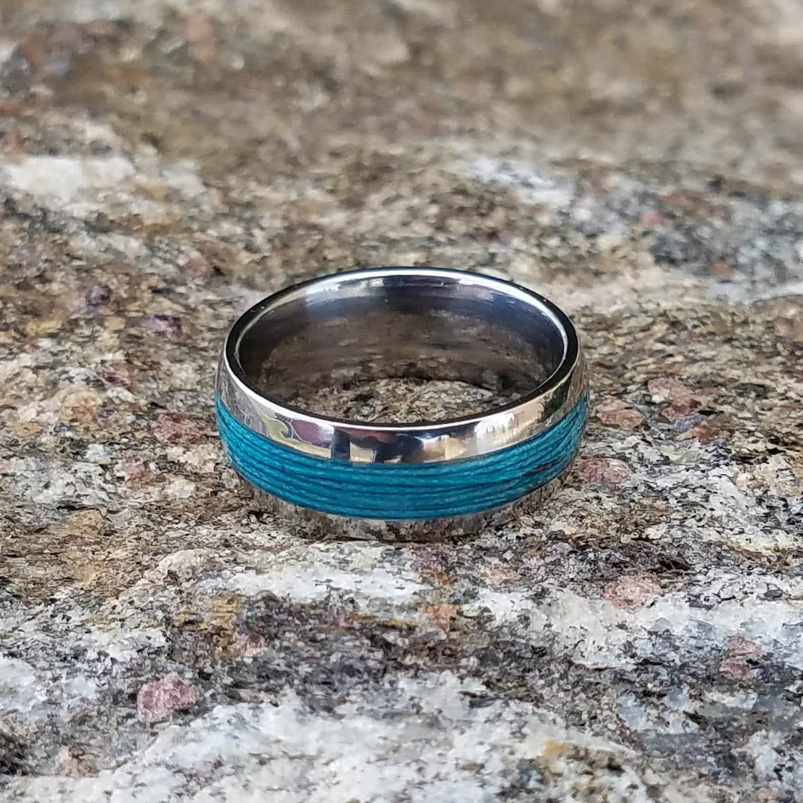 Titanium Fishing Line Ring Custom Made Bands Fly Fishing USA Etsy