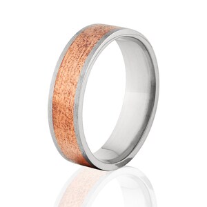 Copper Ring Titanium Wedding Ring Copper Inlay Ring Titanium Wedding Band Titanium Wedding Ring Copper Jewelry Wedding Ring: 6F14G-ST-Copper