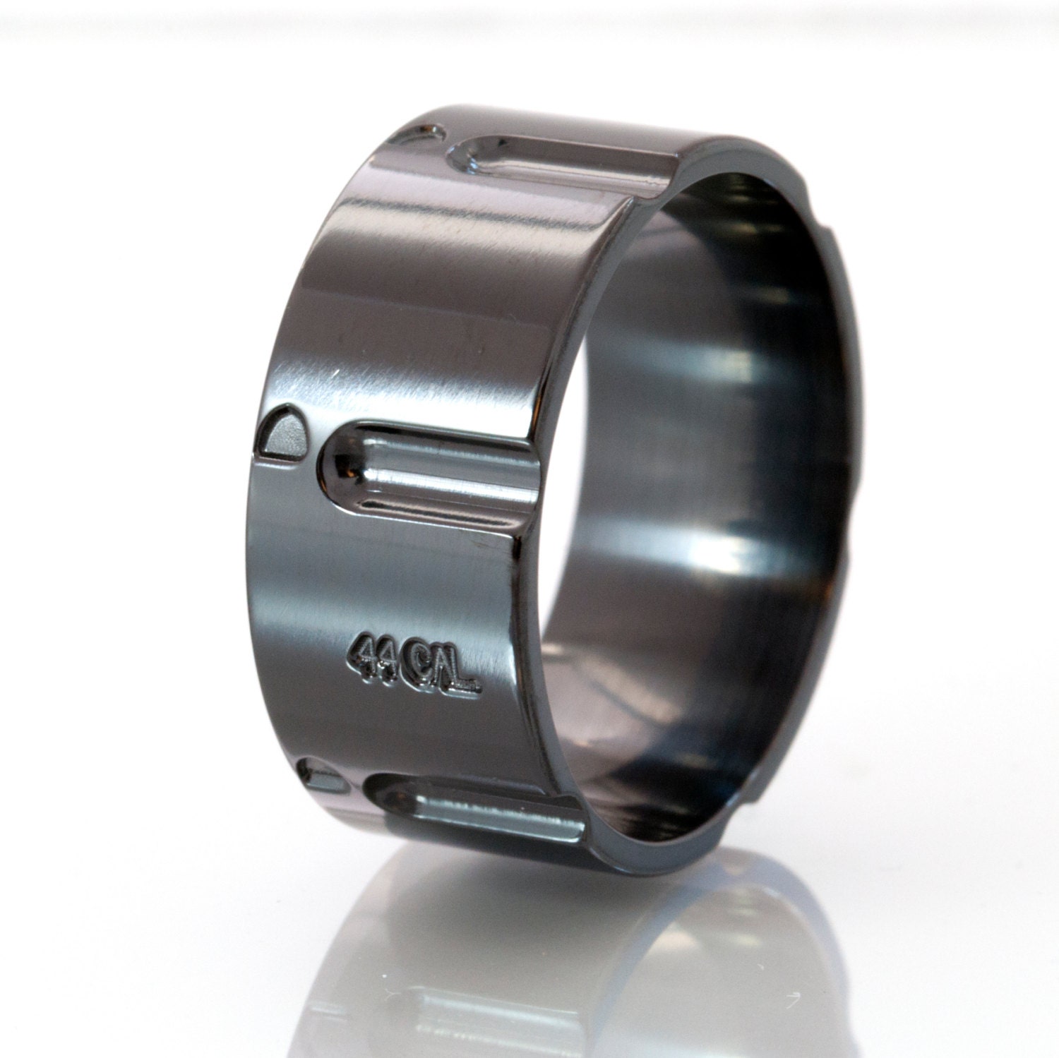 Mens wedding rings made from deals guns