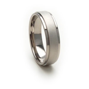 New 6mm Wide Comfort Fit Titanium Ring 6RC-XB image 1