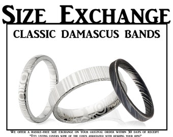 Classic Damascus Steel with Size Exchange