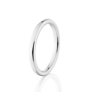 New Cobalt Matching Ring Set USA Made Cobalt Wedding Bands: COB-5HRP.2HRP image 2