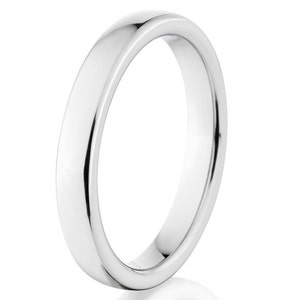 New 3 mm Polish Cobalt Ring Made in the USA Stunning Cobalt Ring Wedding Band - Sizing 4-17: COB-3HR-P