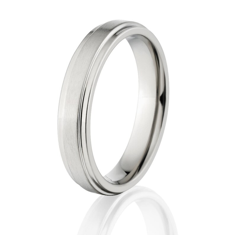 New 4mm Comfort Fit, Custom Titanium Ring 4RC-B image 1