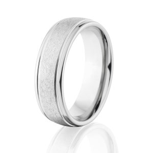 Cobalt Wedding Band, Cobalt Ring, Wedding Ring, Wedding Band USA Made Cobalt Jewelry: COB-7HR2G-STC