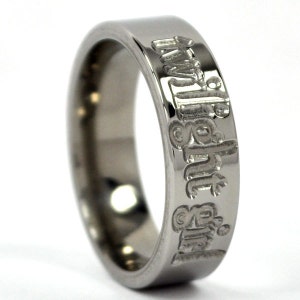 New 6mm Twilight Girl Titanium Ring image 2