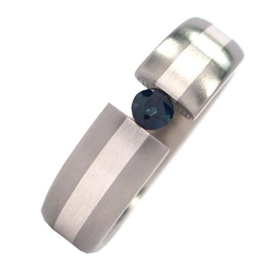 Anello Nuziale In Titanio Con Diamanti, Fascia Larga 6 Mm, Taglia Z+1, Nuovo In Confezione RBC