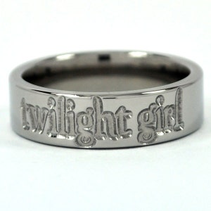 New 6mm Twilight Girl Titanium Ring image 1