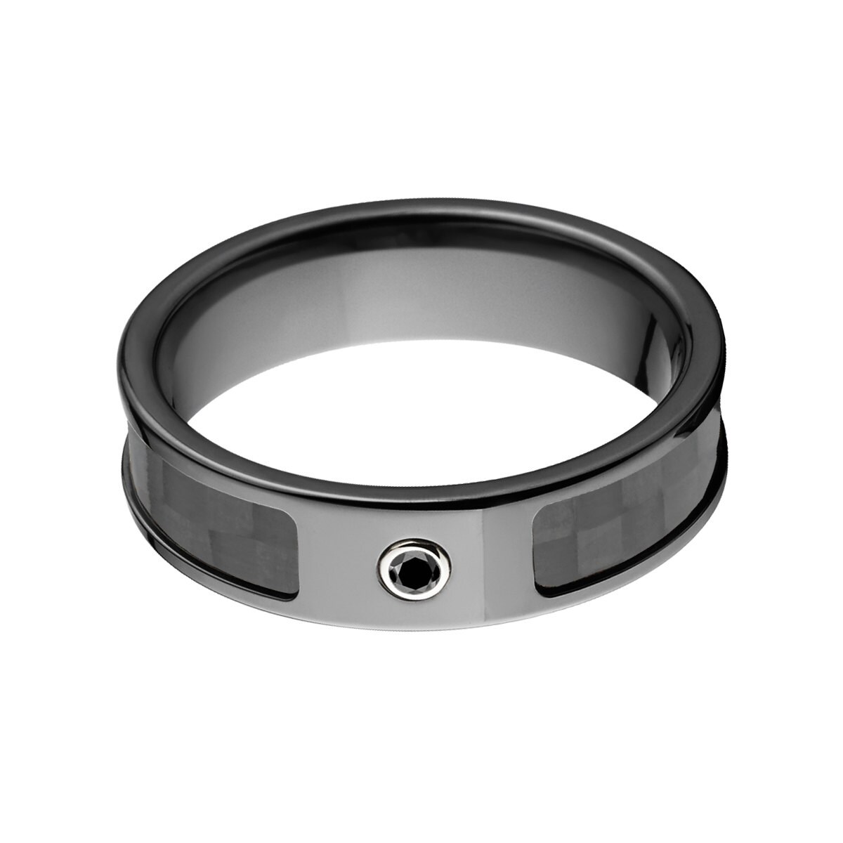 Carbon Fiber Rings Black Diamond Carbon Fiber Wedding Rings Etsy