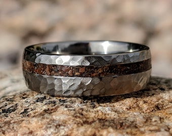 Tyrannosaurus Rex T-Rex Dinosaur Bone Fossil Ring Made With Aerospace Grade Titanium