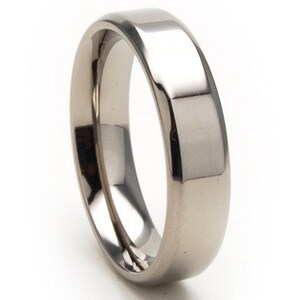 New 5mm Wide Comfort Fit Titanium Ring - 5BN-P