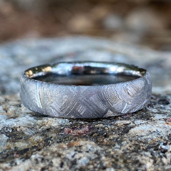 Authentic Meteorite Ring Custom Meteorite Wedding Ring With Certificate -  Etsy