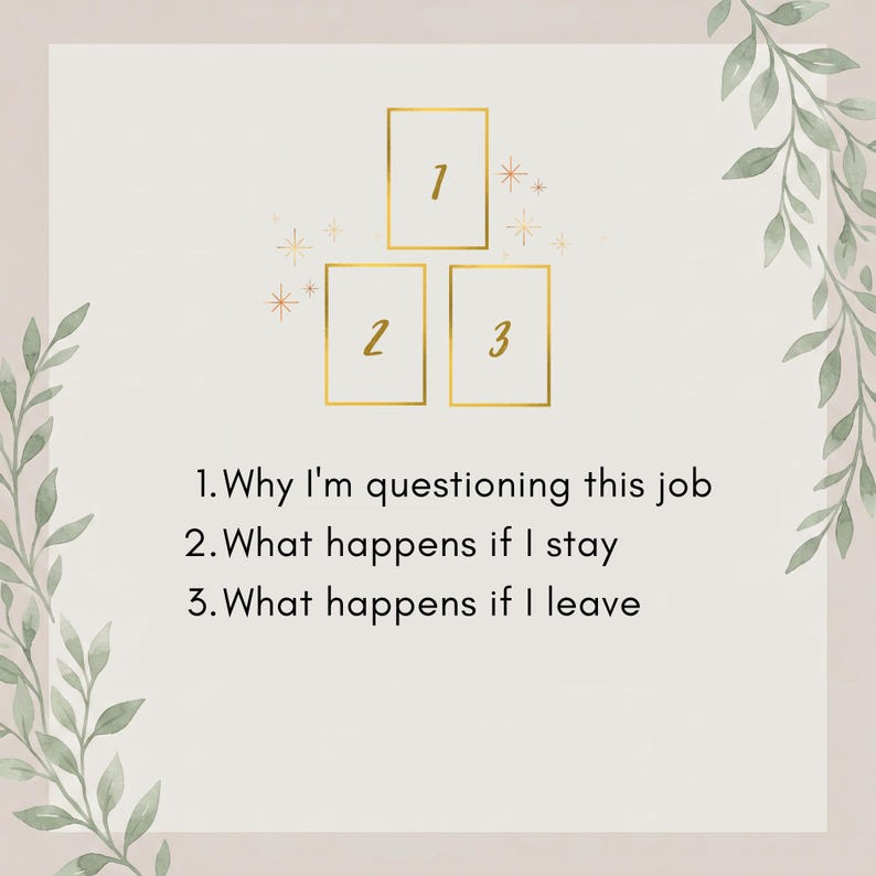Should I Quit My Job Tarot Reading | 3-Card Decision Spread (Digital Download) image 2
