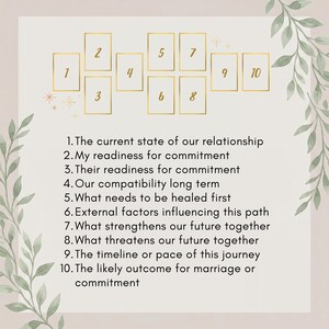 Marriage and Commitment Tarot Reading | 10-Card Love Future Spread (Digital Download) image 2