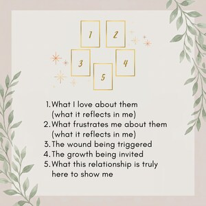 The Mirror Tarot Reading | 5-Card Self-Reflection Love Spread (Digital Download) image 2