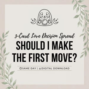 Should I Reach Out Tarot Reading | 3-Card Love Decision Spread (Digital Download) image 1