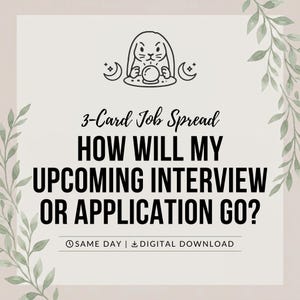 Interview Outcome Tarot Reading | 3-Card Job Spread (Digital Download) image 1