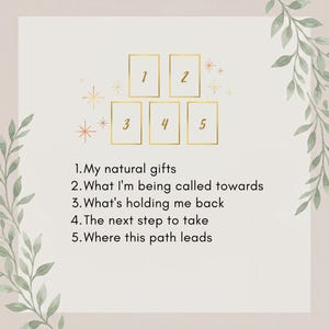 Career Purpose Tarot Reading | 5-Card Path Spread (Digital Download) image 2