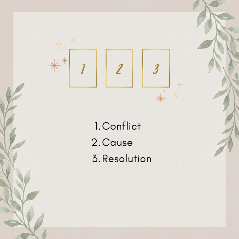 3-Card Classic Tarot Reading: Conflict, Cause, Resolution (Digital Download) image 2