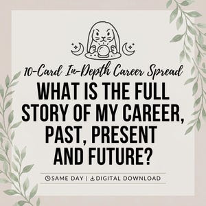 Complete Career Story Tarot Reading | 10-Card In-Depth Spread (Digital Download) image 1