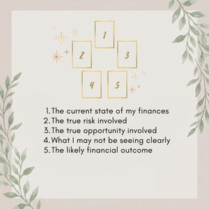 Investment Decision Tarot Reading | 5-Card Finance Spread (Digital Download) image 2
