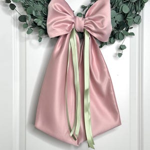 Pink Satin Bow: Rustic Wedding & Nursery Decor