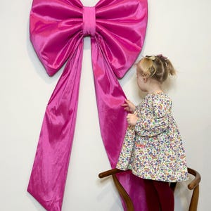 First Girl Birthday ,Pink Large Bow, Wedding, Party ,Baby Shower Decor ,Bridal Decor