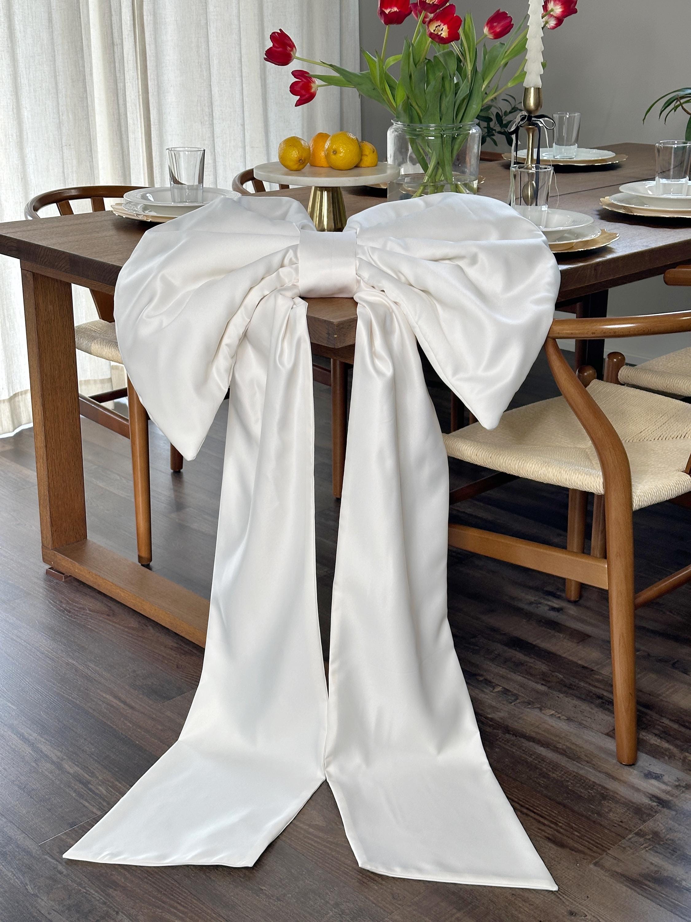 Hrlace Fiocco gigante grande decorativo in spugna Eva fiocco gigante da appendere, fiocco gigante, fiocchi per auto, fai da te, decorazione per matrimoni, feste, decorazioni con glitter oro, 75 cm