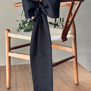 Black Bow, Chair Wedding Birthday, Baby Shower  Bow, Party Baby Shower Decor, Bridal Decor
