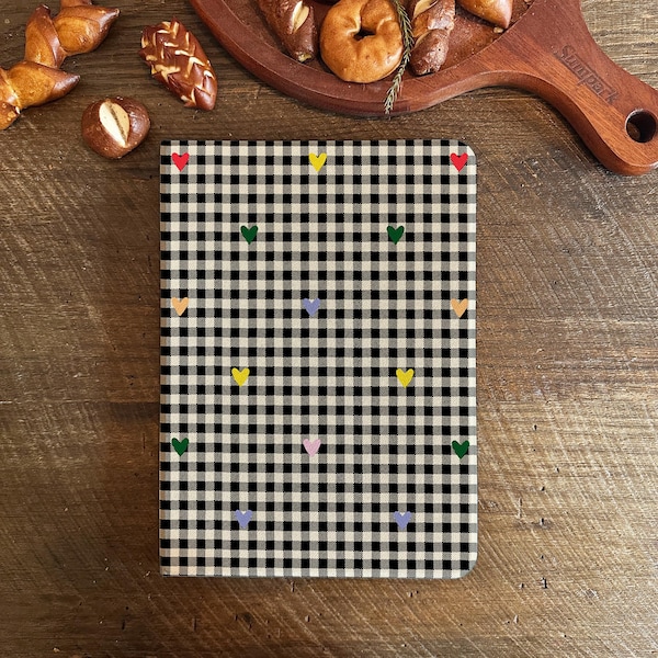 Capa xadrez preta e branca para iPad com suporte para Apple Pencil para iPad Air/Pro/Mini 2024 M4 A16, capa para presente Samsung Galaxy Tab S8/9/10