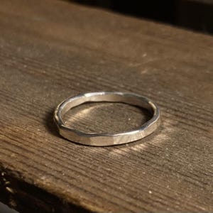 Ring silver hand-forged