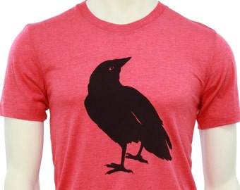 Crow | Soft Lightweight T-shirt | Unisex fitted cut | crew and V-neck | sizes XS - 3XL