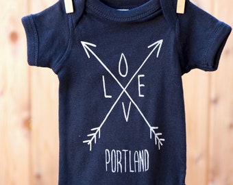 Arrows | Baby bodysuit | Love Portland | baby jumper