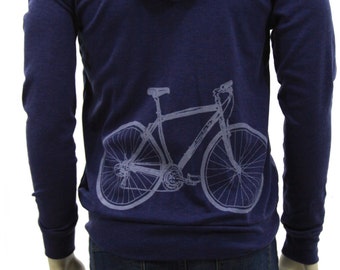 Bicycle | Lightweight full zip hoodie | Soft Unisex sweatshirt | Bike