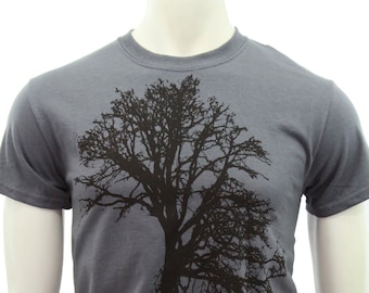 T-shirt pour grandes tailles | Chêne | T-shirt classique pour homme | Cadeau pour elle et lui | Coupe-arbres | Arbre de vie