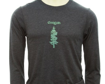 Oregon Fir | Long sleeve T shirt | Soft and lightweight T shirt | Hometown graphic tees.