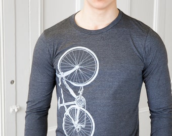 Bicycle | Long Sleeve T Shirt | Soft lightweight | Unisex size XS - 2XL