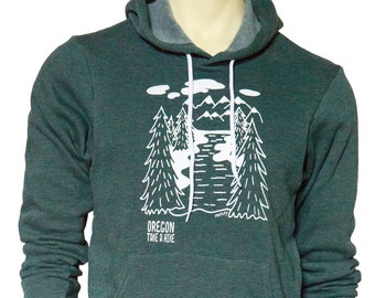 Oregon - Take a hike  | Soft classic pullover hoodie | Unisex | Hike Oregon