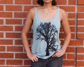 Oak tree | Side slit tank |  Soft Flowy top