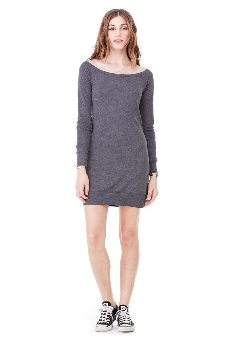 Tunic Sweater dress Crow off shoulder cocktail dress Raven bird