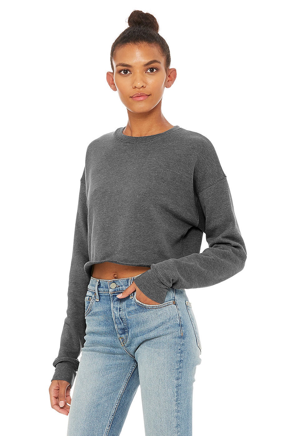 cropped fleece jumper