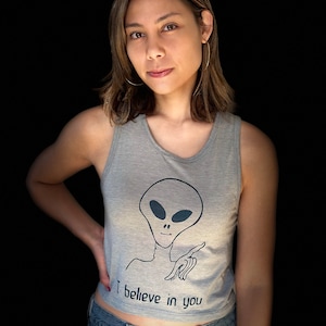 Alien | Festival cropped tank top | Summer crop tank
