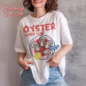 Oyster Lover Club Shirt, Seafood Club Tee, Coastal Aesthetic Oyster Tshirt, Beach Vibes Comfort Colors Tee, Retro Summer Shirt, Foodie Shirt